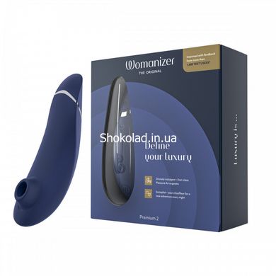 Вакуумный клиторальный стимулятор Womanizer Premium 2 Blueberry - картинка 1