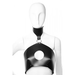 Бюстгалтер з круглим вирізом loveshop натуральна шкіра, ручна робота модель Armor 1 44-48 р