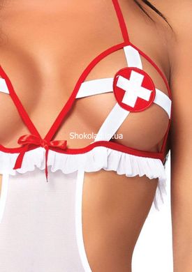 Костюм сексуальної медсестри One Size Naughty Nurse Roleplay Lingerie Set від Leg Avenue - картинка 5
