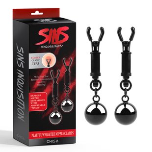 Затискачі для сосків Chisa Sins Inquisition Playful Weighted Nipple Clamps - картинка 1