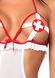 Костюм сексуальної медсестри One Size Naughty Nurse Roleplay Lingerie Set від Leg Avenue - зображення 5