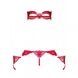 Набор маска+наручники+стринги Obsessive Hetea 3 pcs set red S/M - изображение 4