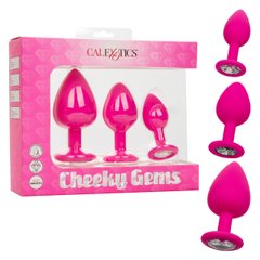 Набор анальных пробок Cheeky Gems 3 размера, розовые - картинка 1