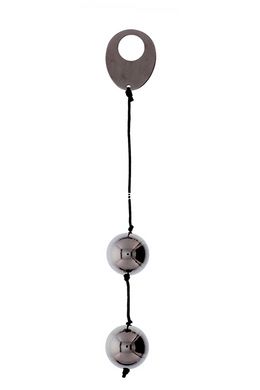 Вагінальні металеві кульки DOMINO METALLIC BALLS, CHROME BLACK - картинка 1