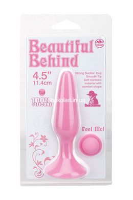 Анальна пробка BEAUTIFUL BEHIND SILICONE Butt PLUG, Рожевий - картинка 2