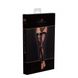 Сексуальні панчохи з відкритими шкарпетками L F243 Noir Handmade, з візерунками, чорні - зображення 5