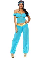 Костюм принцессы Жасмин S Leg Avenue Arabian Beauty, 3 предмета, бирюзовый - картинка 1
