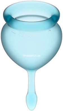 T360906 менструальні чаші Satisfyer Feel good Menstrual Cup light blue, Блакитний - картинка 3