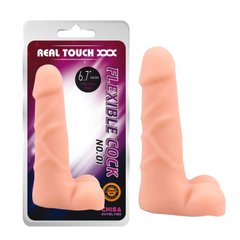 Фалоімітатор з хребтом 17 см / 4,5 см Chisa - Dildo Real Touch XXX 6.7" Flexible Cock - картинка 1