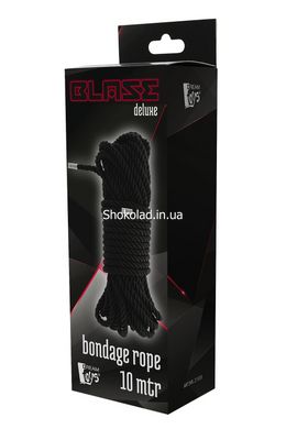 Мотузка для бондажа BLAZE DELUXE BONDAGE ROPE 10M BLACK, Черный - картинка 3