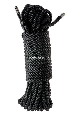 Мотузка для бондажа BLAZE DELUXE BONDAGE ROPE 10M BLACK, Черный - картинка 4