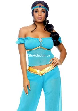 Костюм принцеси Жасмин S Leg Avenue Arabian Beauty, 3 предмети, бірюзовий - картинка 3