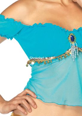 Костюм принцеси Жасмин S Leg Avenue Arabian Beauty, 3 предмети, бірюзовий - картинка 4