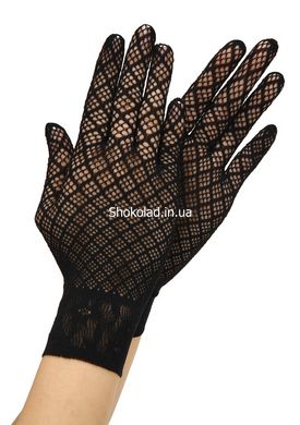 Перчатки с геометрическим узором длиной до запястья BACI Diamond Jacquard Glove, черный - картинка 4