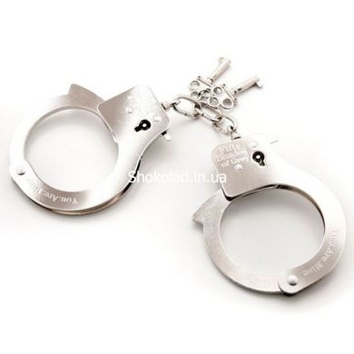 Металеві наручники " ти. Мій.", Сріблястий - картинка 4