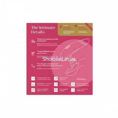 Вакуумний кліторальний стимулятор Womanizer Premium 2 Respberry, Рожевий - картинка 11