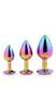Набор радужных анальных пробок GLEAMING LOVE MULTICOLOUR PLUG SET - изображение 3