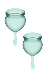 T360103 менструальні чаші SATISFYER FEEL GOOD MENSTRUAL CUP GREEN - картинка 1