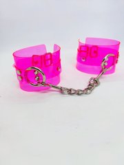 Наручники DS Fetish Handcuffs transparent pink - картинка 1