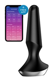 Анальная пробка с функцией управления с смартфона Satisfyer Plug-Ilicious, черный - картинка 1