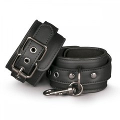 Наручники Easy Toys Faux Leather Handcuffs, черные - картинка 1