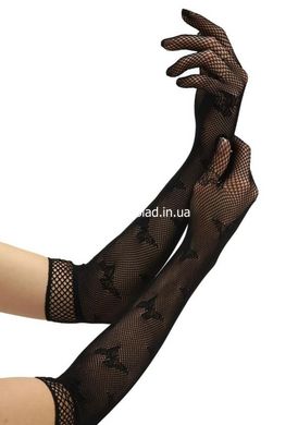 Перчатки в сеточку удлиненные с бабочками BACI Butterfly Lace Opera Gloves, черный - картинка 3