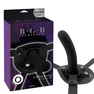 Страпон фаллоим. насадка RGB Sex Harntss 5.9'' Raw Recruit Strap-On M Chisa - картинка 1