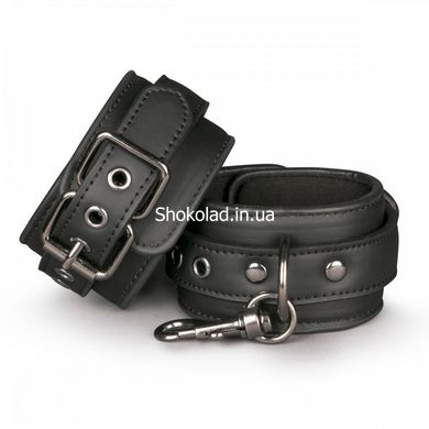 Наручники Easy Toys Faux Leather Handcuffs, черные - картинка 1