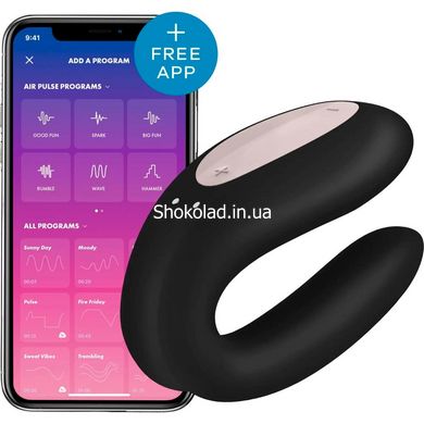 Вибромассажер для пар Satisfyer Double Joy, черный - картинка 1