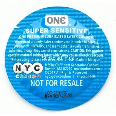 Презервативи One Super Sensitive NYC, 5 штук - картинка 3