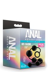 Анальні кульки Blush Anal Adventure Platinum Silicone Large Anal Beads, Черный - картинка 1