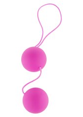 Вагінальні кульки зі зміщеним центром ваги TOY JOY на м'якій зчіпці, пурпурові, 22 х 3.5 см - картинка 1