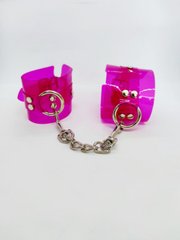 Нручиники DS Fetish Handcuffs transparent purple - картинка 1