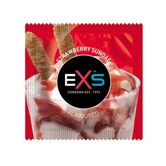 Презерватив EXS із смаком полуниці Flavoured strawberry sundae Веган за 5 шт. - картинка 1