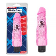 Вібромасажер Hi - Rubber Dildo, Pink, Рожевий - картинка 1