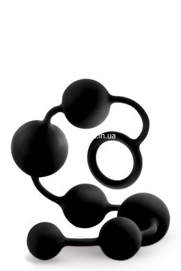 Анальні кульки Blush Anal Adventure Platinum Silicone Large Anal Beads, Черный - картинка 2