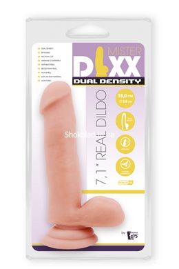 Фалоімітатор з подвійною щільністю Mr. DIXX 7.1INCH DUAL DENSITY DILDO - картинка 2