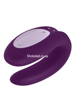 T360119 вібромасажер для пар SATISFYER DOUBLE JOY PURPLE, Фіолетовий, Розмір посилки : 10,70 х 14,50 х 5,70 - картинка 3