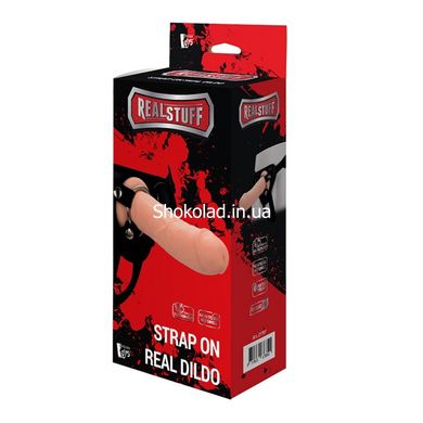 Реалистичный страпон REALSTUFF STRAP ON REAL DILDO - картинка 3