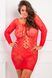 Кружевное платье с длинным рукавом красное TIE BREAKER, XL / 2XL - изображение 1