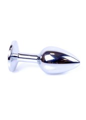 Анальная пробка с камнем Plug-Jewellery Silver PLUG- Clear размер S - картинка 1