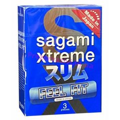 Супертонкие латексные презервативы Sagami Xtreme Feel Fit 3 шт - картинка 1