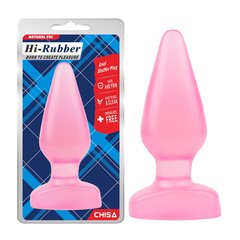 Большая анальная пробка Chisa Hi-Rubber Anal Stuffer Plug Pink - картинка 1