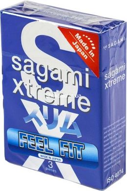 Супертонкі латексні презервативи Sagami Xtreme Feel Fit 3 шт - картинка 4