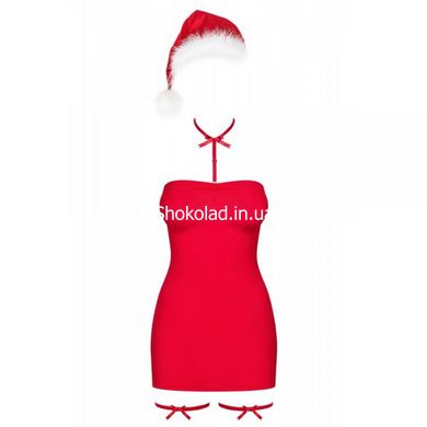 Комплект Obsessive Kissmas chemise Red ® XXL, Червоний, XXL - картинка 3