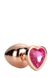 DT21790 Анальная пробка с сердцем GLEAMING LOVE ROSE GOLD PLUG MEDIUM - изображение 4