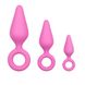 Набор анальных пробок Easytoys Pink Buttplugs With Pull Ring - Set - изображение 1