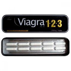 Препарат для усиления мужской эрекции Viagra 123 (цена за упаковку, 10 шт) - картинка 1