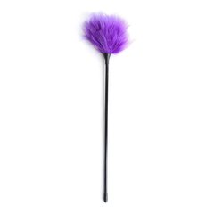 Пірьячко фіолетове на довгій ручці 40см - картинка 1