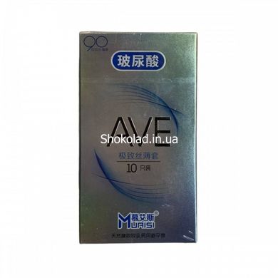 Презервативы с натурального латекса супертонкие AVE Muaisi (в упаковке 10 шт) - картинка 1
